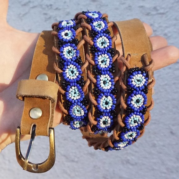 Urban Outfitters Accessories - Ecote Urban Outfitters Tribal Beaded Leather Belt